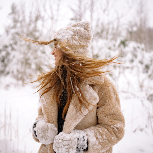 Capelli Crespi in Inverno